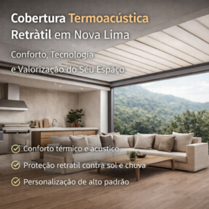 Cobertura Termoacústica Retrátil em Nova Lima - MG - Serralheria Jardim