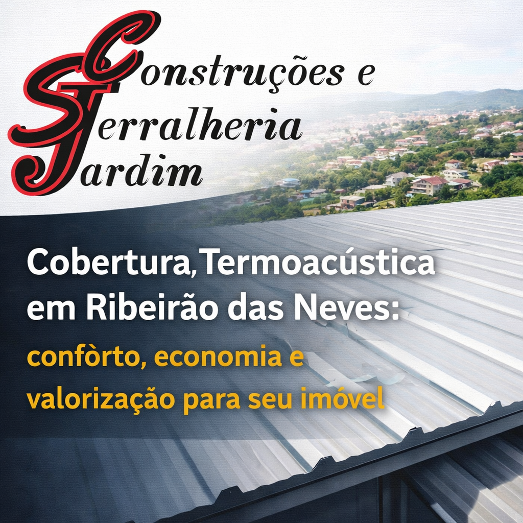Cobertura Termoacústica em Ribeirão das Neves conforto, economia e valorização para seu imóvel