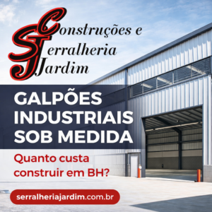 Galpões Industriais Sob Medida Quanto custa construir em BH - Serralheira Jardim