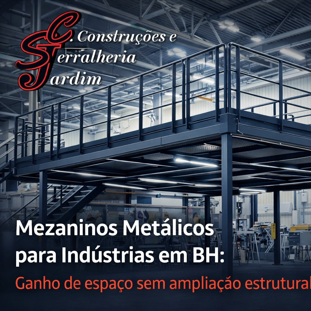 Mezaninos Metálicos para Indústrias em BH ganho de espaço sem ampliação estrutural - Serralheria Jardim