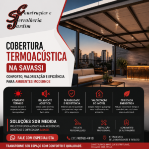 Cobertura Termoacústica na Savassi Conforto, Valorização e Eficiência para Ambientes Modernos