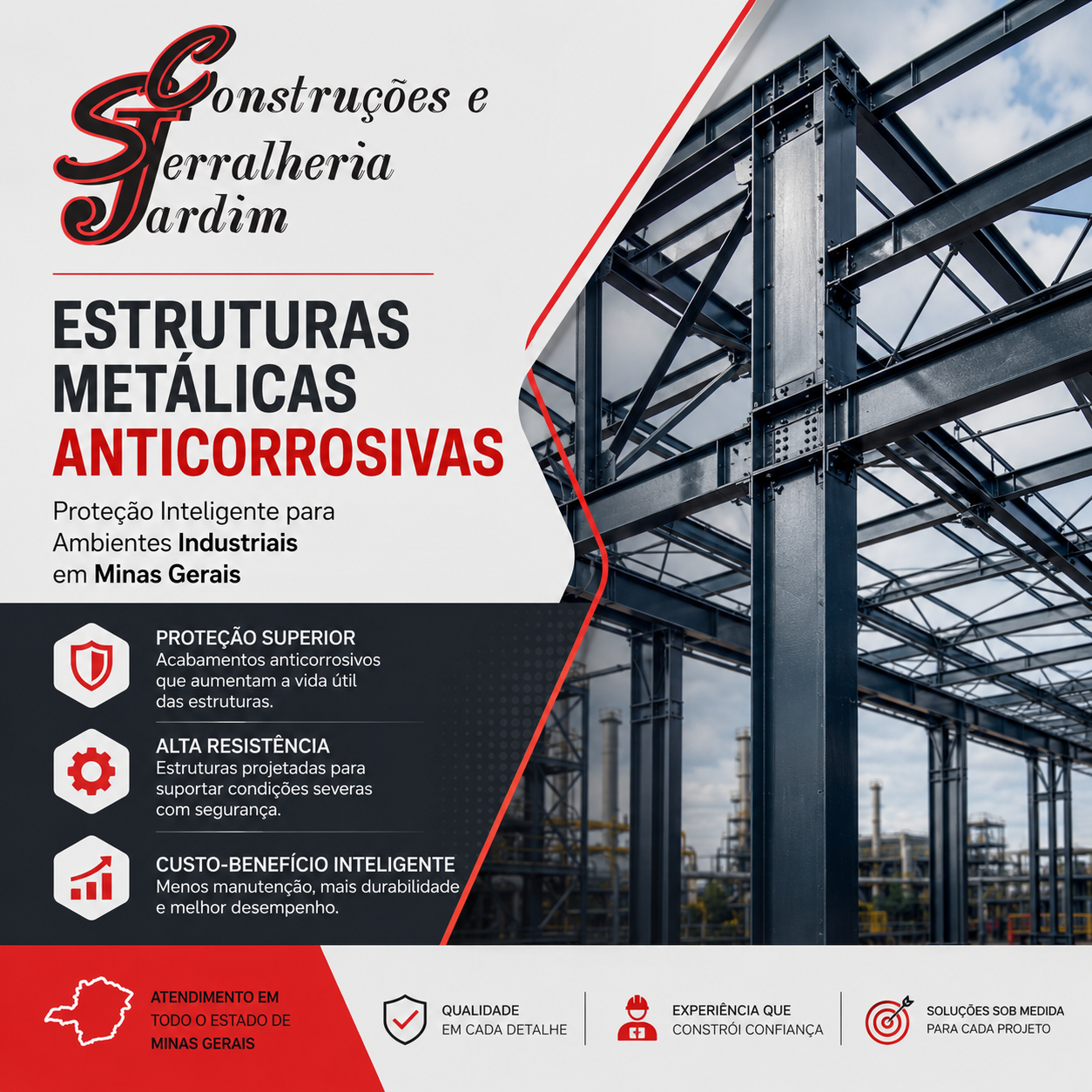 Estruturas Metálicas Anticorrosivas Proteção Inteligente para Ambientes Industriais em Minas Gerais